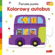 Kolorowy autobus Akademia mądrego dziecka Pierwsze puzzle Książki Dla dzieci