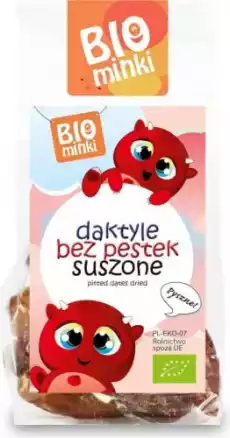 DAKTYLE BEZ PESTEK SUSZONE BIO 100 g BIOMINKI Artykuły Spożywcze Bakalie i suszone owoce