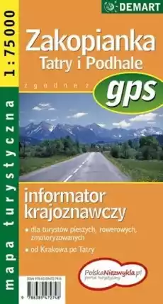 Zakopianka Tatry i Podhale Mapa turystyczna 175 Książki Turystyka mapy atlasy