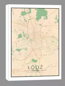 Łódź mapa kolorowa obraz na płótnie Wymiar do wyboru 20x30 cm Dom i ogród Wyposażenie wnętrz Dekoracja Obrazy i plakaty