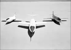 Early NACA research aircraft on the lakebed at the High Speed Research Station in 1955 Charles Martin plakat Wymiar do wyboru Dom i ogród Wyposażenie wnętrz Dekoracja Obrazy i plakaty