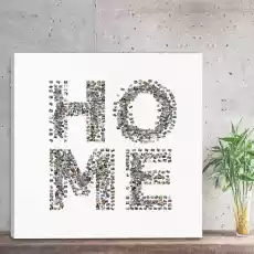 Kolaż ze zdjęć online napis HOME 60x60 cm Dom i ogród Wyposażenie wnętrz Dekoracja Obrazy i plakaty