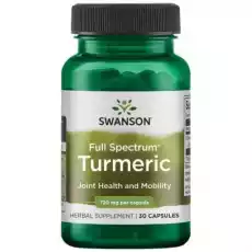 Turmeric 720 mg 30 kaps Swanson Artykuły Spożywcze Produkty dietetyczne Suplementy