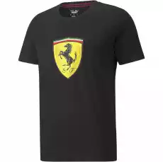 Koszulka męska Puma FERRARI RACE COLORED BIG SHIELD czarna 53169101 Odzież obuwie dodatki Koszulki