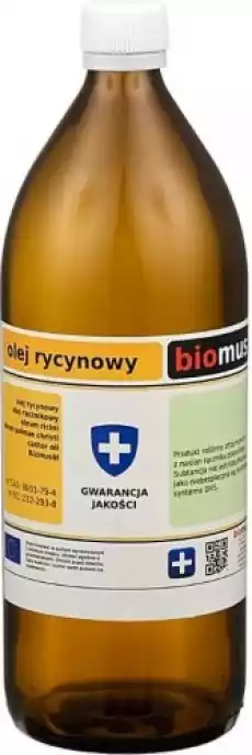 Olej rycynowy bez heksanu Castor oil virgin EPS 500 ml BIOMUS Zdrowie i uroda