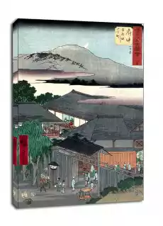 Fuchû The Second Block of the Miroku Licensed Quarter by the Abe River Hiroshige obraz na płótnie Wymiar do wyboru 20x30 cm Dom i ogród Wyposażenie wnętrz Dekoracja Obrazy Ramy Fototapety