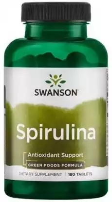 SWANSON Spirulina 500mg x 180 tabletek Zdrowie i uroda Zdrowie