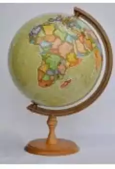 Globus 320 polityczny drewniana stopka Biuro i firma Akcesoria biurowe Artykuły papiernicze Globusy i mapy
