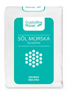 SÓL MORSKA DROBNO MIELONA 600 g CRYSTALLINE PLANET Artykuły Spożywcze Przyprawy