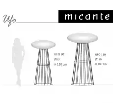 Micante Lampa stojąca Ufo wys 150 3000K Dom i ogród Wyposażenie wnętrz Oświetlenie Lampy stołowe