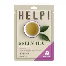 Bergamo Help Sheet Mask maska do twarzy z Green Tea 25ml Zdrowie i uroda Kosmetyki i akcesoria Pielęgnacja twarzy Maseczki