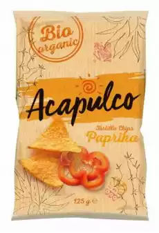 Acapulco Nachosy o smaku paprykowym BIO 125 g Artykuły Spożywcze Zdrowa żywność