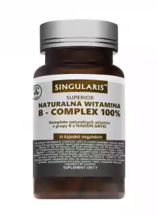 Singularis Superior Naturalna Witamina Bcomplex 100 30 kapsułek Sport i rekreacja Odżywki i suplementy