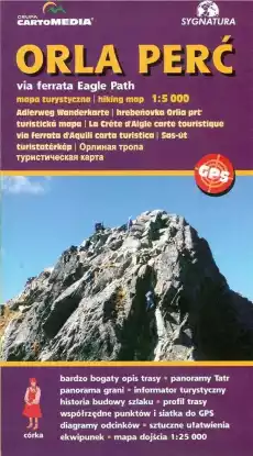 Orla Perć via ferrata mapa turystyczna Książki Turystyka mapy atlasy