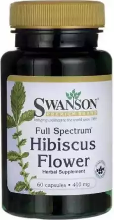 Kwiat hibiskusa FS Hibiscus Flower ketmia szczawiowa 400mg 60 kapsułek SWANSON Zdrowie i uroda Zdrowie Witaminy minerały suplementy diety