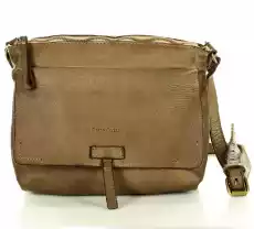 MARCO MAZZINI Torebka skórzana messenger retro bag beż taupe Odzież obuwie dodatki Galanteria i dodatki Torebki damskie