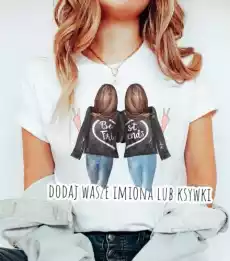 koszulka dla przyjaciółki best friends dla przyjaciółek brunetka i brunetka Odzież obuwie dodatki Odzież damska Tshirty i koszulki damskie