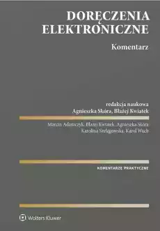 Doręczenia elektroniczne Komentarz Książki Prawo akty prawne