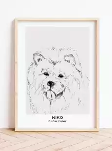 Prezent dla właściciela CHOW CHOW personalizowany plakat z psem CHOW CHOW 10x15cm Dom i ogród Wyposażenie wnętrz Dekoracja Obrazy i plakaty