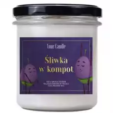 ŚWIECA SOJOWA ŚLIWKA W KOMPOT 300 ml YOUR CANDLE Dom i ogród Wyposażenie wnętrz Świece i aromaterapia