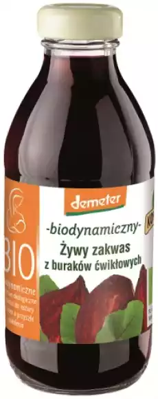 ŻYWY ZAKWAS Z BURAKÓW BEZGLUTENOWY DEMETER BIO 320 ml KOWALEWSKI Artykuły Spożywcze Napoje