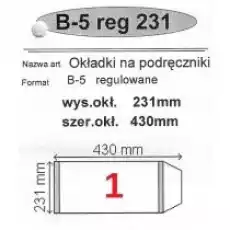 Narnia Okładka na podręcznik B5 regulowana 25 szt Biuro i firma Akcesoria biurowe Artykuły papiernicze Okładki i skoroszyty