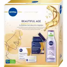 Nivea Beautiful Age zestaw przeciwzmarszczkowy krem rewitalizujący 55 na dzień 50ml przeciwzmarszczkowy krem rewitalizujący n Zdrowie i uroda Kosmetyki i akcesoria Pielęgnacja twarzy Kremy do twarzy