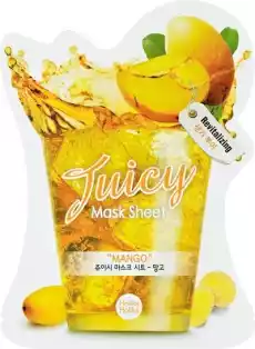 Holika Holika Mango Juicy Mask maska na tkaninie 1szt Zdrowie i uroda Kosmetyki i akcesoria Pielęgnacja twarzy