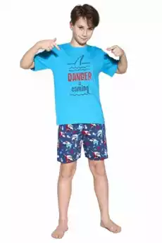 Cornette 79094 Young Danger Turkusowy piżama chłopięca Dla dziecka Bielizna dziecięca Pidżamy i szlafroki dziecięce