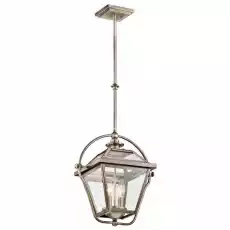 Lampa Sufitowa Wisząca Gate Cyna Szkło 36x25x60cm Dom i ogród Wyposażenie wnętrz Oświetlenie Lampy sufitowe