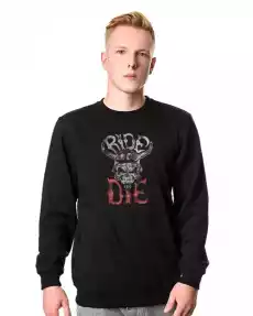 Ride or Die Bluza bez kaptura męska Odzież obuwie dodatki Odzież męska Bluzy męskie