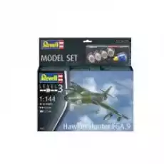 Model samolotu do sklejania 1144 63833 Hawker Hunter FGA9 Revell 3 farbki klej pędzelki Cobi Dla dziecka Zabawki Rowerki i inne pojazdy dla dzieci