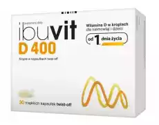 IBUVIT D 400 jm x 30 kapsułek twistoff Sport i rekreacja Odżywki i suplementy Witaminy i minerały