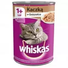 Whiskas Karma mokra pełnoporcjowa z kaczką w galaretce dla kotów 1 lat 400 g Dom i ogród Artykuły zoologiczne Koty