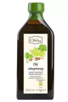 OLVITA Olej winogronowy zimnotłoczony nieoczyszczony 250ml Artykuły Spożywcze Oleje i oliwy