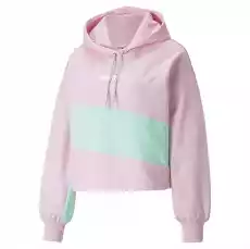 Bluza z kapturem damska Puma INTL różowa 53164936 Odzież obuwie dodatki Bluzy i swetry