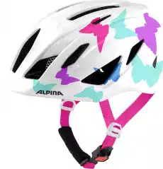 Alpina pico dziecięcy kask rowerowy pearlwhite butterflies gloss Rozmiar 5055 Sport i rekreacja