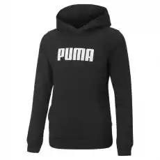 Bluza z kapturem dziewczęca Puma ESSENTIAL FL czarna 84758703 Odzież obuwie dodatki Bluzy i swetry