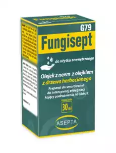 ASEPTA Fungisept G79 30ml olejek z neem z olejkiem z drzewa herbacianego do użytku zewnętrznego Zdrowie i uroda Kosmetyki i akcesoria Kosmetyki i akcesoria do kąpieli Olejki do kąpieli Aromaterapia