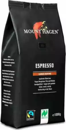 KAWA ZIARNISTA ESPRESSO FAIR TRADE BIO 1 kg MOUNT HAGEN Artykuły Spożywcze Kawa