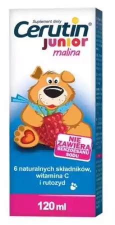 Cerutin Junior malina 120ml Zdrowie i uroda Zdrowie Leki Przeziębienie i grypa