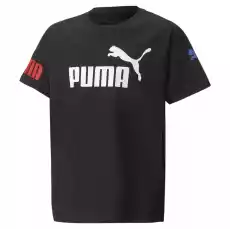 Koszulka chłopięca Puma Power czarna 67322651 Odzież obuwie dodatki Koszulki