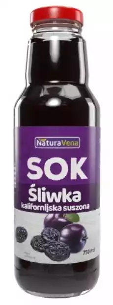 SOK Z SUSZONYCH ŚLIWEK KALIFORNIJSKICH 750 ml NATURAVENA Artykuły Spożywcze Produkty dietetyczne Soki