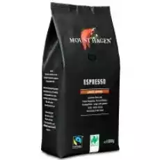 Mount Hagen Kawa ziarnista Arabica 100 espresso fair trade 1 kg Bio Artykuły Spożywcze Kawa