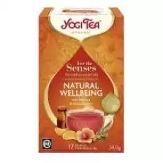 Yogi Tea Herbatka dla zmysłów na dobre samopoczucie z olejkiem z mandarynki for the senses natural wellbeing 17 x 2 g Bio Artykuły Spożywcze Herbata