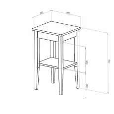 Stolik Nocny ENTLIK 40x35xH70cm Granatowy Dom i ogród Meble Sypialnia Szafki nocne