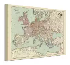 Stanfords Mapa Europy 1928 obraz na płótnie Dom i ogród Wyposażenie wnętrz Dekoracja Obrazy i plakaty