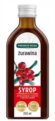 Syrop z żurawiny 250 ml Artykuły Spożywcze Napoje