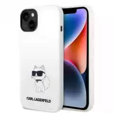 Karl Lagerfeld KLHCP14SSNCHBCH iPhone 14 61 hardcase białywhite Silicone Choupette Telefony i akcesoria Akcesoria telefoniczne Etui