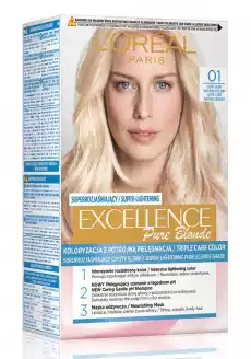 LOreal Paris Excellence Creme Farba do włosów 01 Superjasny blond naturalny Zdrowie i uroda Kosmetyki i akcesoria Pielęgnacja i stylizacja włosów Farby i szampony koloryzujące